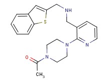1-[2-(4-acetyl-1-piperazinyl)-3-pyridinyl]-N-(1-benzothien-2-ylmethyl)methanamine