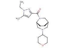 (1S*,5R*)-6-[(1-ethyl-5-methyl-1H-pyrazol-3-yl)carbonyl]-3-(tetrahydro-2H-pyran-4-yl)-3,6-diazabicyclo[3.2.2]nonane