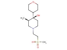 (3R*,4R*)-3-methyl-1-[2-(methylsulfonyl)ethyl]-4-(tetrahydro-2H-pyran-4-yl)-4-piperidinol