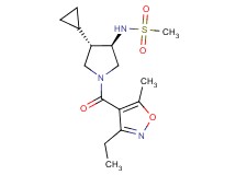 N-{(3R*,4S*)-4-cyclopropyl-1-[(3-ethyl-5-methyl-4-isoxazolyl)carbonyl]-3-pyrrolidinyl}methanesulfonamide