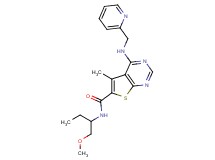 N-[1-(methoxymethyl)propyl]-5-methyl-4-[(2-pyridinylmethyl)amino]thieno[2,3-d]pyrimidine-6-carboxamide