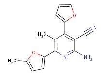 2-amino-4-(2-furyl)-5-methyl-6-(5-methyl-2-furyl)nicotinonitrile