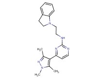N-[2-(2,3-dihydro-1H-indol-1-yl)ethyl]-4-(1,3,5-trimethyl-1H-pyrazol-4-yl)-2-pyrimidinamine trifluoroacetate