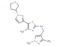 N-[(1,3-dimethyl-1H-pyrazol-4-yl)methyl]-4-methyl-5-[1-(tetrahydro-3-furanyl)-1H-pyrazol-3-yl]-1,3-thiazol-2-amine