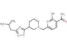 2-hydroxy-6-{[3-(3-isobutyl-1,2,4-oxadiazol-5-yl)-1-piperidinyl]methyl}nicotinamide