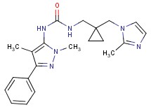 N-(1,4-dimethyl-3-phenyl-1H-pyrazol-5-yl)-N'-({1-[(2-methyl-1H-imidazol-1-yl)methyl]cyclopropyl}methyl)urea