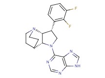 (3R*,3aR*,7aR*)-3-(2,3-difluorophenyl)-1-(9H-purin-6-yl)octahydro-4,7-ethanopyrrolo[3,2-b]pyridine