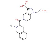 1-(2-hydroxyethyl)-5-[(2-methyl-1,2,3,4-tetrahydroisoquinolin-3-yl)carbonyl]-4,5,6,7-tetrahydro-1H-pyrazolo[4,3-c]pyridine-3-carboxylic acid