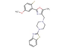 2-(4-{[2-(2-fluoro-5-methoxyphenyl)-5-methyl-1,3-oxazol-4-yl]methyl}-1-piperazinyl)-1,3-benzothiazole