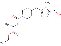 ethyl 2-{[(4-{[5-(hydroxymethyl)-4-methyl-4H-1,2,4-triazol-3-yl]methyl}piperidin-1-yl)carbonyl]amino}propanoate