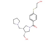 2-[(4-{[(3R*,4R*)-3-(hydroxymethyl)-4-(pyrrolidin-1-ylmethyl)pyrrolidin-1-yl]carbonyl}phenyl)thio]ethanol
