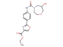ethyl 2-(4-{[(6-hydroxy-1,4-oxazepan-4-yl)carbonyl]amino}phenyl)-1,3-oxazole-4-carboxylate