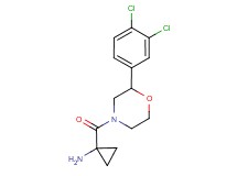 (1-{[2-(3,4-dichlorophenyl)morpholin-4-yl]carbonyl}cyclopropyl)amine