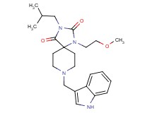8-(1H-indol-3-ylmethyl)-3-isobutyl-1-(2-methoxyethyl)-1,3,8-triazaspiro[4.5]decane-2,4-dione