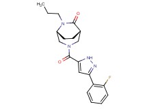 (1S*,5R*)-3-{[3-(2-fluorophenyl)-1H-pyrazol-5-yl]carbonyl}-6-propyl-3,6-diazabicyclo[3.2.2]nonan-7-one