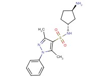 N-[(1R*,3R*)-3-aminocyclopentyl]-3,5-dimethyl-1-phenyl-1H-pyrazole-4-sulfonamide