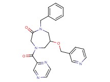 1-benzyl-4-(2-pyrazinylcarbonyl)-6-(3-pyridinylmethoxy)-1,4-diazepan-2-one