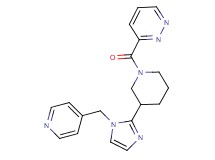 3-({3-[1-(4-pyridinylmethyl)-1H-imidazol-2-yl]-1-piperidinyl}carbonyl)pyridazine