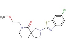 2-(6-chloro-1,3-benzothiazol-2-yl)-7-(2-methoxyethyl)-2,7-diazaspiro[4.5]decan-6-one