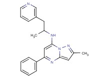 2-methyl-N-[1-methyl-2-(3-pyridinyl)ethyl]-5-phenylpyrazolo[1,5-a]pyrimidin-7-amine