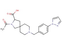 2-acetyl-8-[4-(1H-pyrazol-1-yl)benzyl]-2,8-diazaspiro[4.5]decane-3-carboxylic acid