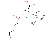 (3S*,4R*)-4-(2-methylphenyl)-1-[(propylthio)acetyl]pyrrolidine-3-carboxylic acid