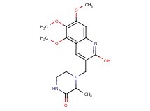4-[(2-hydroxy-5,6,7-trimethoxy-3-quinolinyl)methyl]-3-methyl-2-piperazinone