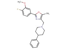 1-{[2-(4-fluoro-3-methoxyphenyl)-5-methyl-1,3-oxazol-4-yl]methyl}-4-phenylpiperidine