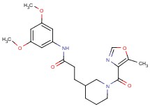 N-(3,5-dimethoxyphenyl)-3-{1-[(5-methyl-1,3-oxazol-4-yl)carbonyl]piperidin-3-yl}propanamide