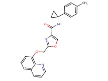 N-[1-(4-methylphenyl)cyclopropyl]-2-[(quinolin-8-yloxy)methyl]-1,3-oxazole-4-carboxamide