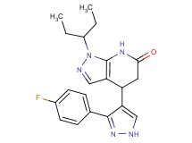 1-(1-ethylpropyl)-4-[3-(4-fluorophenyl)-1H-pyrazol-4-yl]-1,4,5,7-tetrahydro-6H-pyrazolo[3,4-b]pyridin-6-one