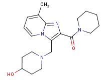 1-{[8-methyl-2-(piperidin-1-ylcarbonyl)imidazo[1,2-a]pyridin-3-yl]methyl}piperidin-4-ol
