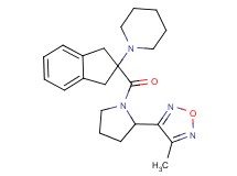 1-(2-{[2-(4-methyl-1,2,5-oxadiazol-3-yl)-1-pyrrolidinyl]carbonyl}-2,3-dihydro-1H-inden-2-yl)piperidine