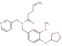 N-[3-methoxy-4-(tetrahydro-3-furanyloxy)benzyl]-N-(3-pyridinylmethyl)-4-pentenamide