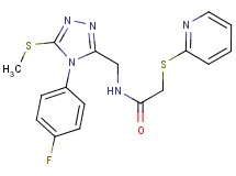N-{[4-(4-fluorophenyl)-5-(methylthio)-4H-1,2,4-triazol-3-yl]methyl}-2-(2-pyridinylthio)acetamide