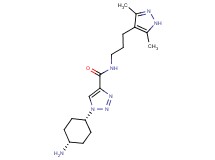 1-(cis-4-aminocyclohexyl)-N-[3-(3,5-dimethyl-1H-pyrazol-4-yl)propyl]-1H-1,2,3-triazole-4-carboxamide