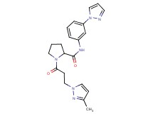 1-[3-(3-methyl-1H-pyrazol-1-yl)propanoyl]-N-[3-(1H-pyrazol-1-yl)phenyl]prolinamide
