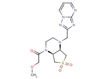 2-{[(4aS*,7aR*)-4-(methoxyacetyl)-6,6-dioxidohexahydrothieno[3,4-b]pyrazin-1(2H)-yl]methyl}[1,2,4]triazolo[1,5-a]pyrimidine