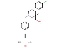 4-(4-{[3-(3-chlorobenzyl)-3-(hydroxymethyl)-1-piperidinyl]methyl}phenyl)-2-methyl-3-butyn-2-ol