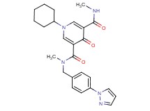 1-cyclohexyl-N,N'-dimethyl-4-oxo-N-[4-(1H-pyrazol-1-yl)benzyl]-1,4-dihydro-3,5-pyridinedicarboxamide