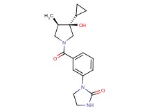 1-(3-{[(3R*,4R*)-3-cyclopropyl-3-hydroxy-4-methyl-1-pyrrolidinyl]carbonyl}phenyl)-2-imidazolidinone