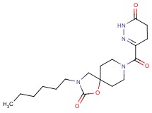 3-hexyl-8-[(6-oxo-1,4,5,6-tetrahydropyridazin-3-yl)carbonyl]-1-oxa-3,8-diazaspiro[4.5]decan-2-one