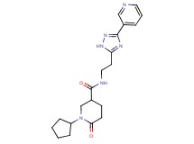 1-cyclopentyl-6-oxo-N-{2-[3-(3-pyridinyl)-1H-1,2,4-triazol-5-yl]ethyl}-3-piperidinecarboxamide