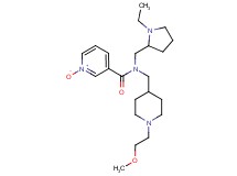 N-[(1-ethyl-2-pyrrolidinyl)methyl]-N-{[1-(2-methoxyethyl)-4-piperidinyl]methyl}nicotinamide 1-oxide