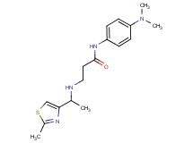 N-[4-(dimethylamino)phenyl]-3-{[1-(2-methyl-1,3-thiazol-4-yl)ethyl]amino}propanamide