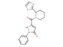 2-phenyl-5-{[2-(1,3-thiazol-2-yl)piperidin-1-yl]carbonyl}-1,2-dihydro-3H-pyrazol-3-one