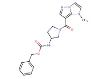 benzyl {1-[(1-methyl-1H-imidazo[1,2-b]pyrazol-7-yl)carbonyl]pyrrolidin-3-yl}carbamate