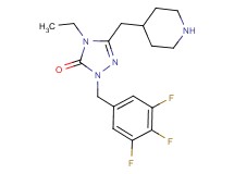 4-ethyl-5-(4-piperidinylmethyl)-2-(3,4,5-trifluorobenzyl)-2,4-dihydro-3H-1,2,4-triazol-3-one dihydrochloride