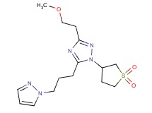 1-(1,1-dioxidotetrahydro-3-thienyl)-3-(2-methoxyethyl)-5-[3-(1H-pyrazol-1-yl)propyl]-1H-1,2,4-triazole