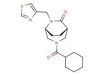 (1S*,5R*)-3-(cyclohexylcarbonyl)-6-(1,3-thiazol-4-ylmethyl)-3,6-diazabicyclo[3.2.2]nonan-7-one